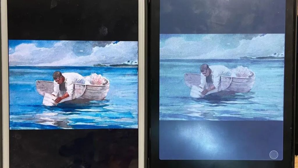 Boox Nova3 Color 與 iPad Mini 的對比

顏色對比